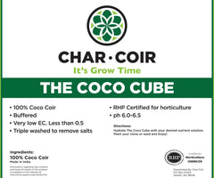 Char Coir Coco Cube RHP Certified Coco Coir, 2.25 Liter - Case of 32