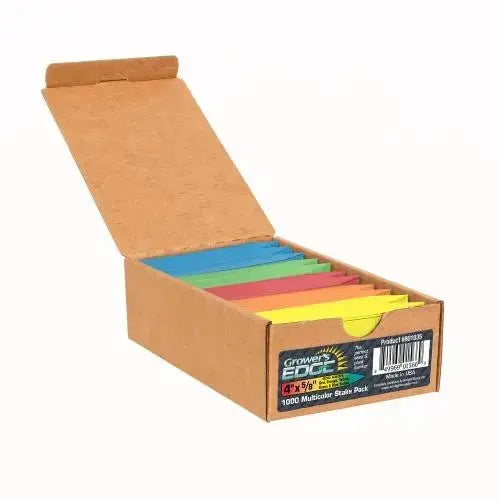 Grower's Edge Plant Stake Labels Multi-Color Pack (1000/Box)