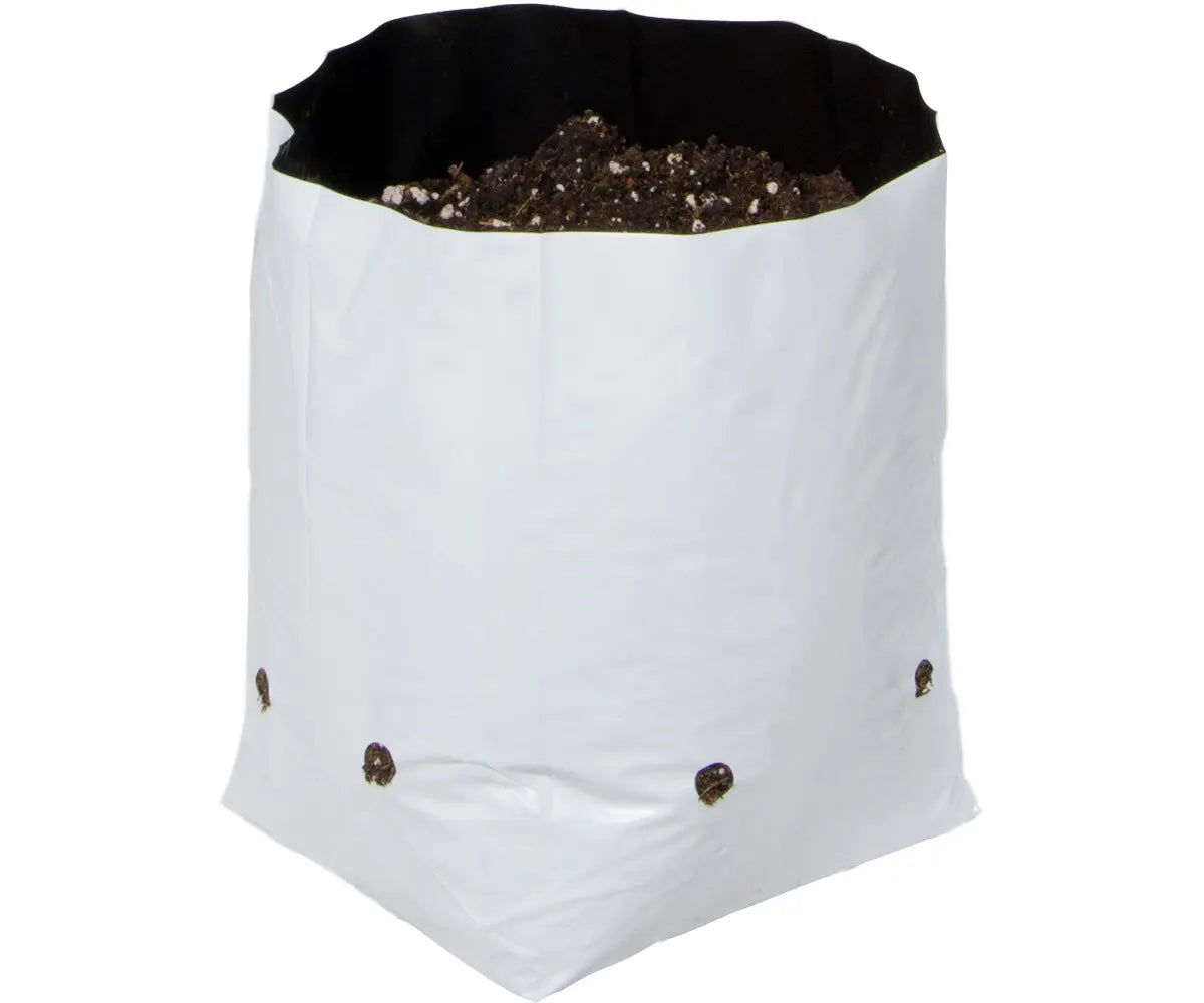 Hydrofarm Black & White Grow Bag, 1 Gallon ( Pack of 25)