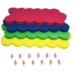 1.625'' Neoprene Replacement - 72pcs per bag (green, yellow, blue and red) + 12pcs sprayers - Default Title (171400)