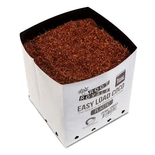 Root Royale Easy Load Coco Plastic Grow Bags 2 Gallon (30/Case)