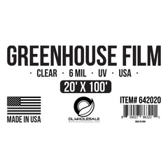20’x100’ Greenhouse Film Clear 6mill UV - Default Title (642020)