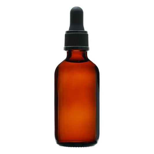 30ml Amber glass tincture dropping bottle with graduation with black cap (Case of 345) - Default Title (630030)