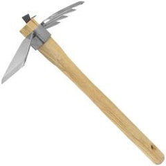 Zenport J6-08 Stainless Steel Hoe and 4-Prong Fork Combo with 15-Inch Ash Handle available from Seres Ag