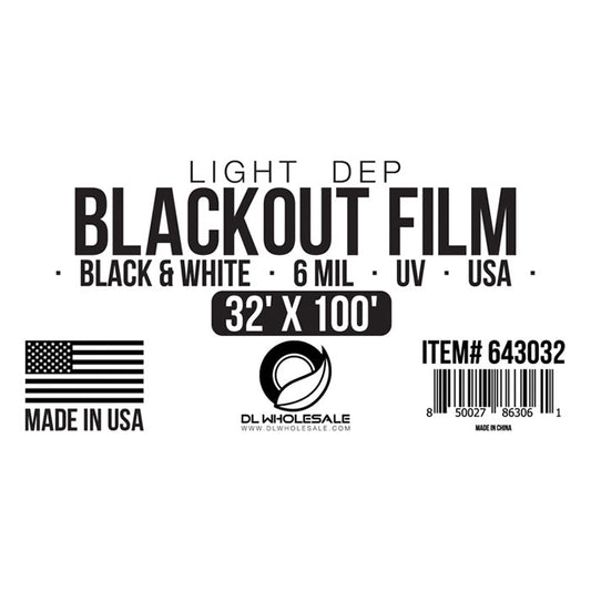 32’X100’  Light Dep Black & White Blackout Film UV 6mill - Default Title (643032)