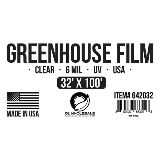 32’x100’ Greenhouse Film Clear 6mill UV - Default Title (642032)