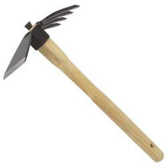 Zenport J6-07 Carbon Steel Hoe and 4-Prong Fork Combo with 15-Inch Ash Handle available from Seres Ag
