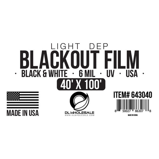 40’X100’  Light Dep Black & White Blackout Film UV 6mill - Default Title (643040)