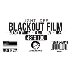 48’X100’  Light Dep Black & White Blackout Film UV 6mill - Default Title (643048)