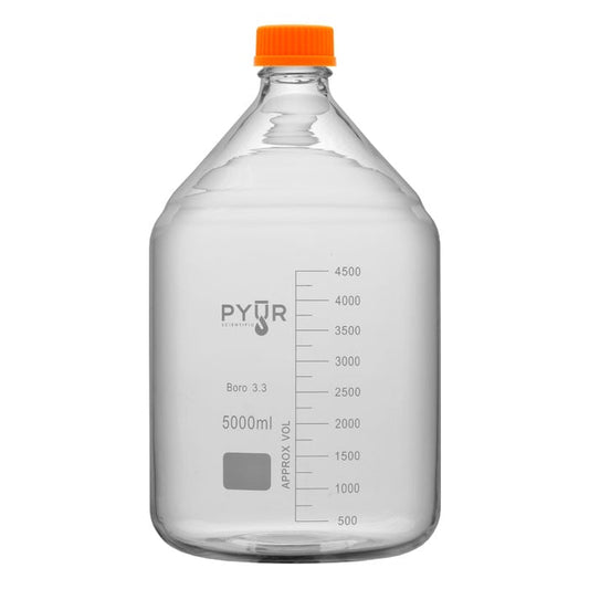 5000ml Glass Reagent Media Storage Bottle GL45 Screw Cap - Default Title (625000)