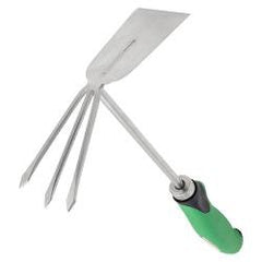 Zenport 15311A Stainless Steel Fork and Hoe Combination Tool with Green Handle, 12-Inch available from Seres Ag