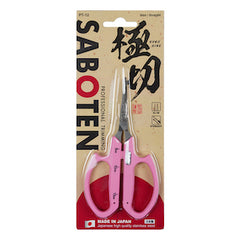 Saboten PT-12 Trimming Scissors, Straight Pink