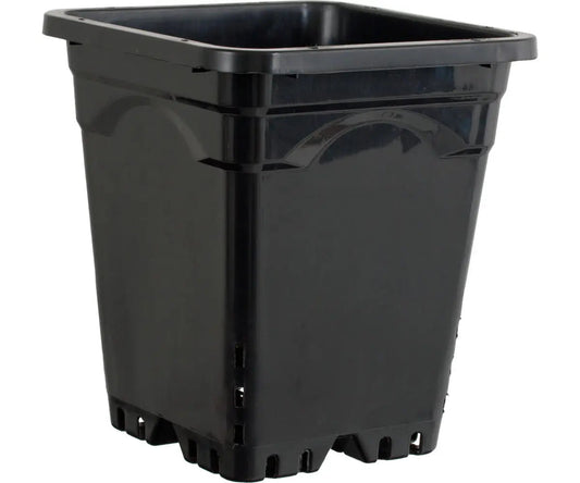 Active Aqua 12 in. x 12 in. Square Black Pot, 12 in. Tall - Case of 24