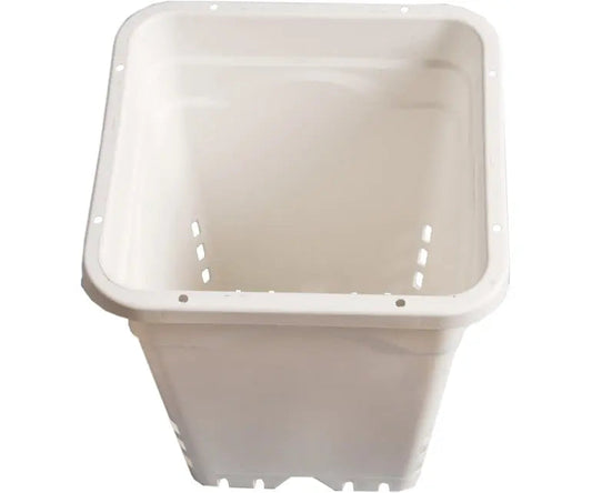 Active Aqua 12 in. x 12 in. Square White Pot, 12 in. Tall - Case of 24