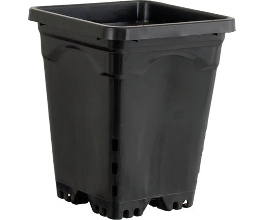 Active Aqua 7 in. x 7 in. Square Black Pot, 9 in. Tall - Case of 50