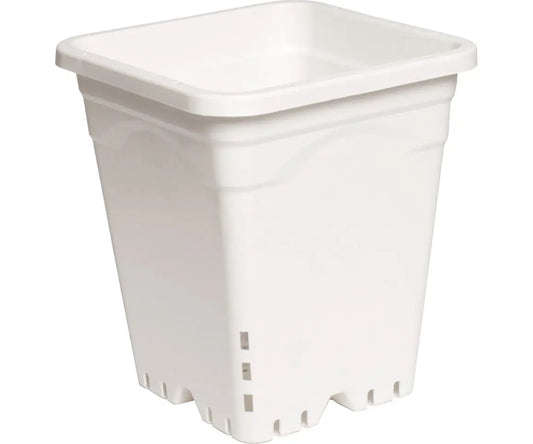 Active Aqua 9 in. x 9 in. Square White Pot, 10 in. Tall - Case of 24