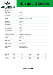 Anthera 830W LED Grow Light
