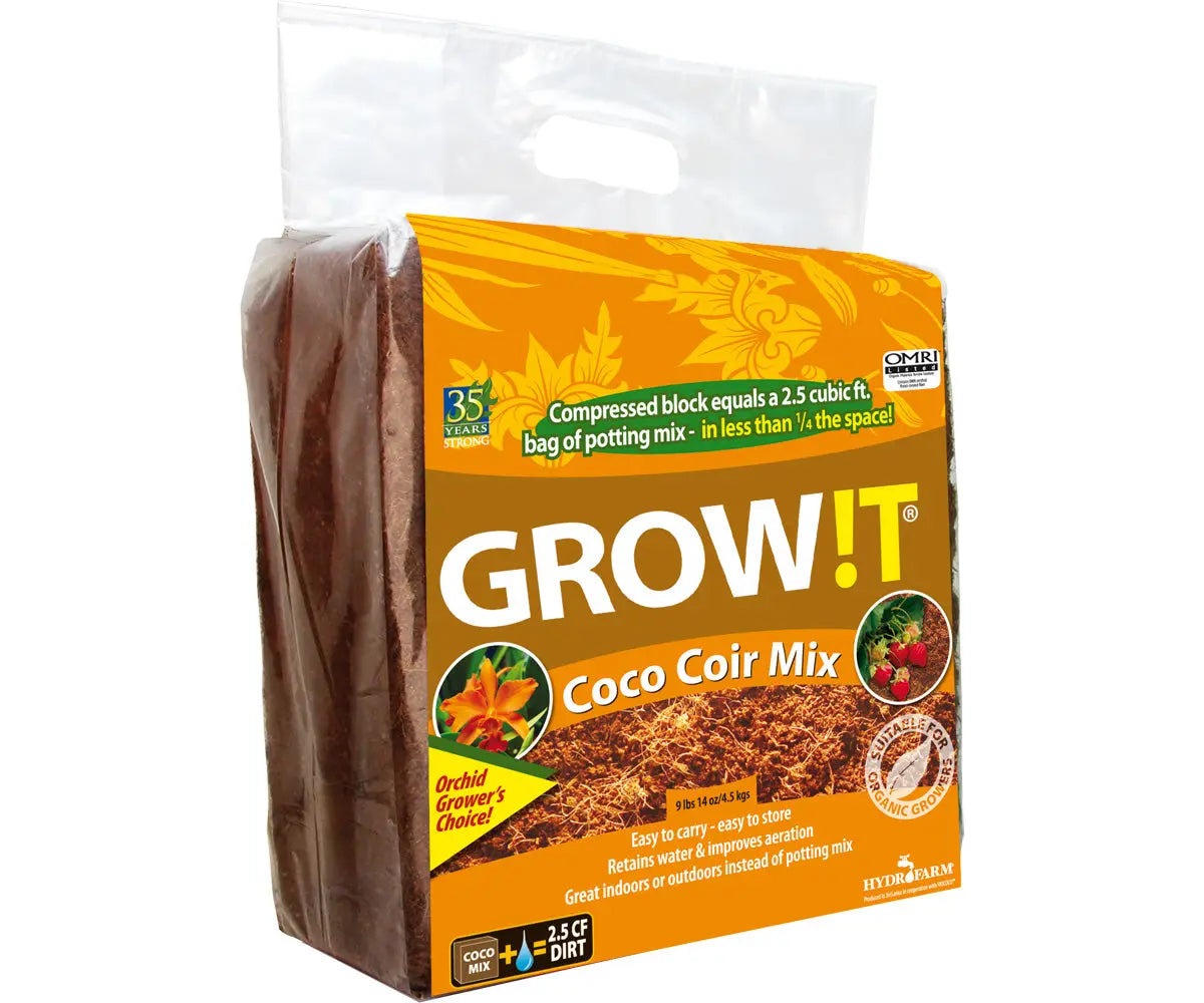 GROW!T Organic Coco Coir Mix, Block