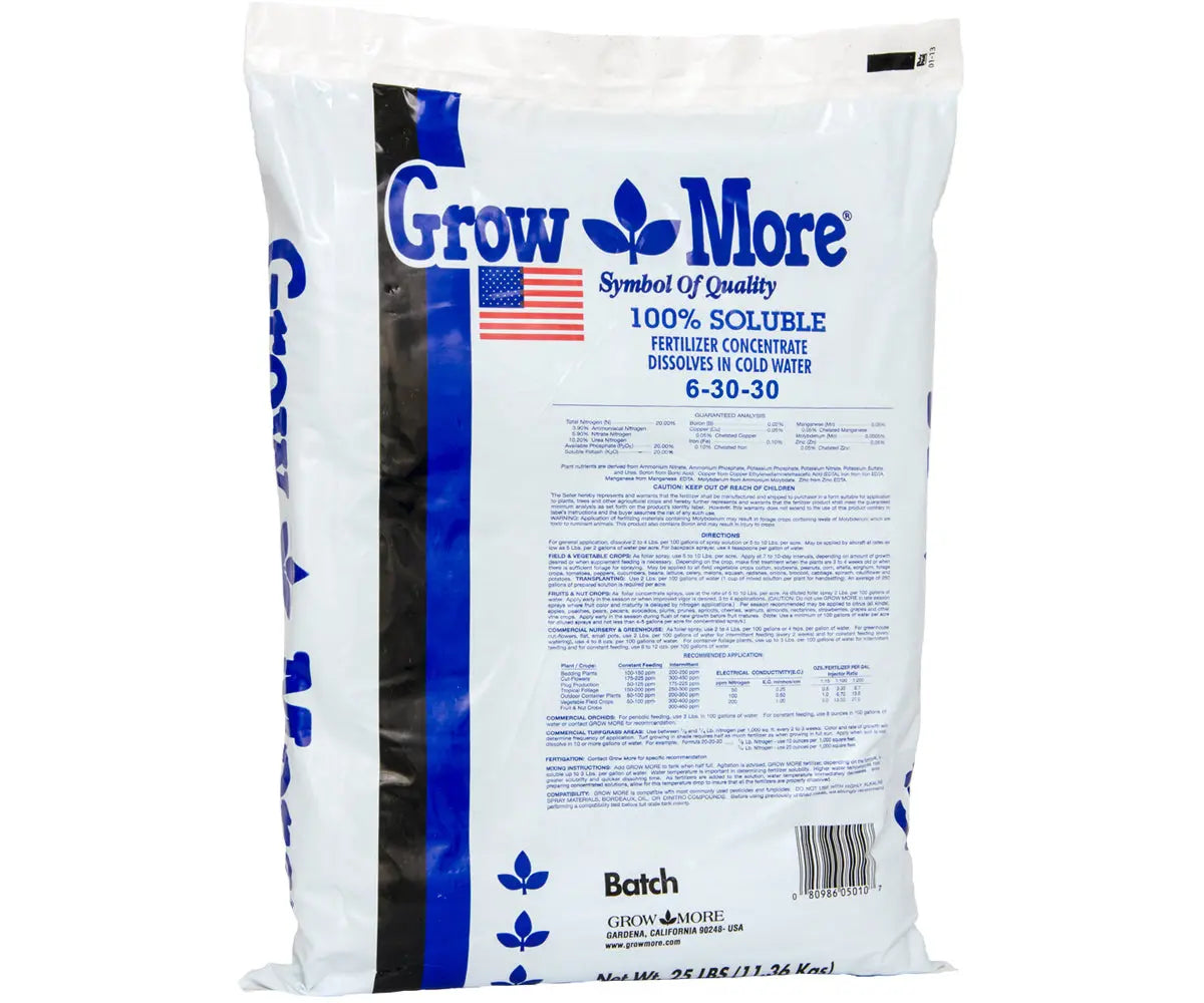 Grow More Soluble 6-30-30 Standard, 25 lb