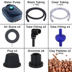 Grow1 Deep Water Culture (DWC) 4 Bucket + Reservoir Complete Kit - Default Title (908400)