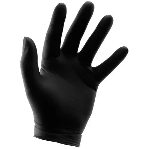 Grower's Edge Black Powder Free Nitrile Gloves 6 mil - Large (100/Box)