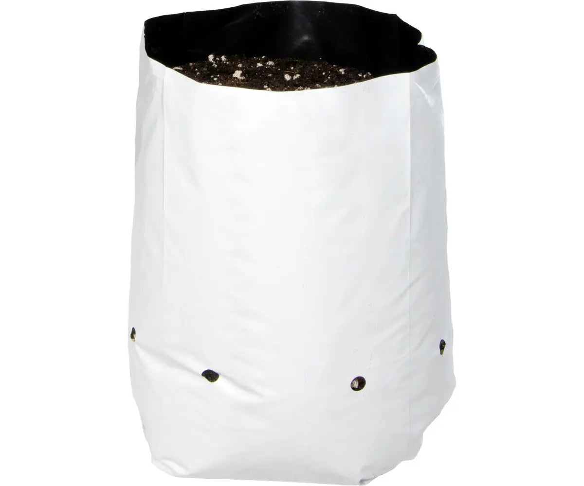 Hydrofarm Black & White Grow Bag, 2 Gallon (20 Packs of 25)