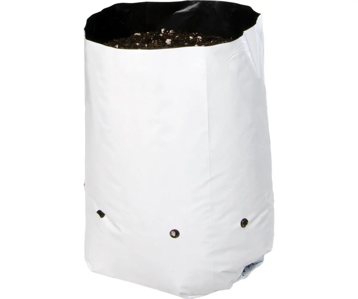 Hydrofarm Black & White Grow Bag, 2 Gallon (20 Packs of 25)