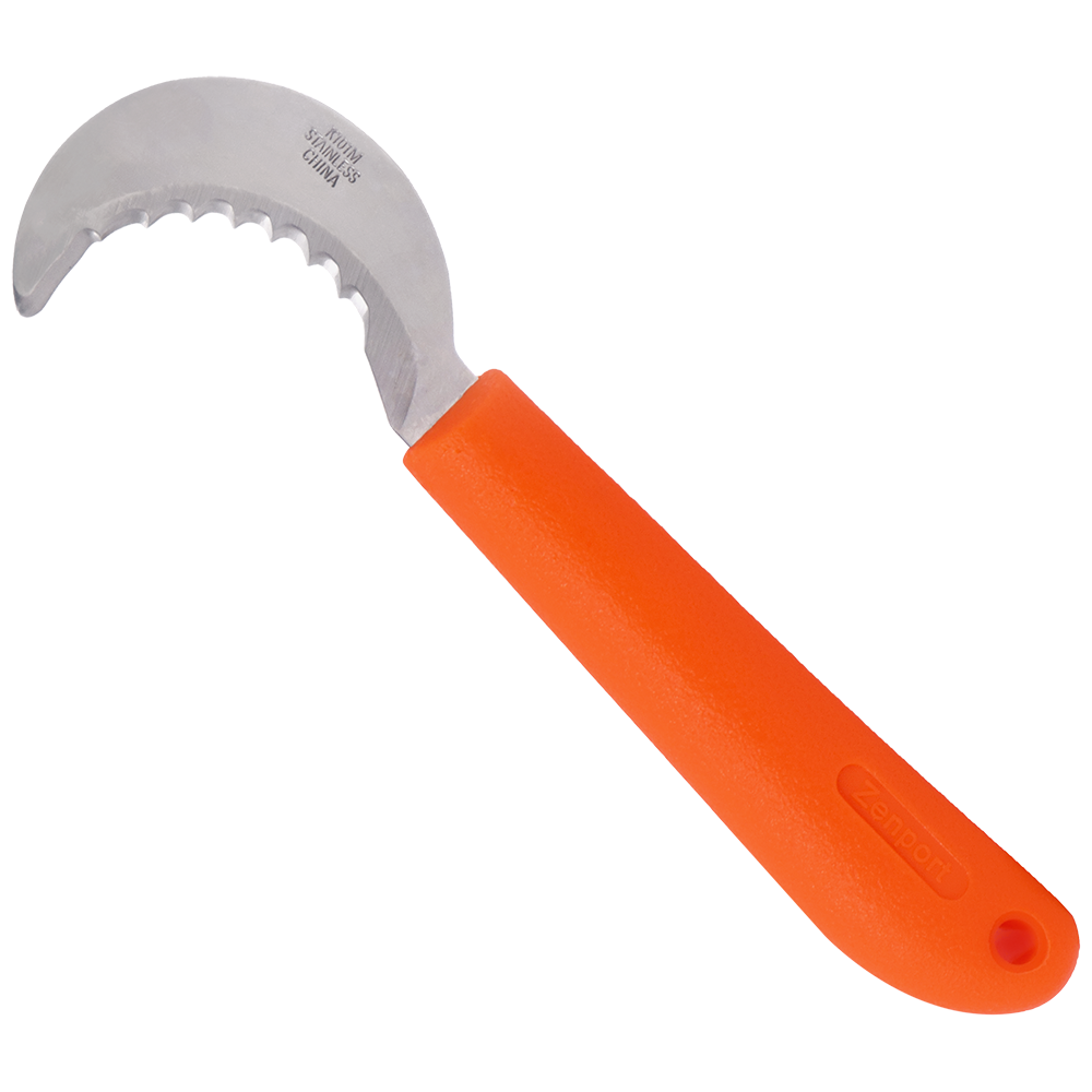 Zenport K101M Mini, serrated hook blade harvest knife available from Seres Ag