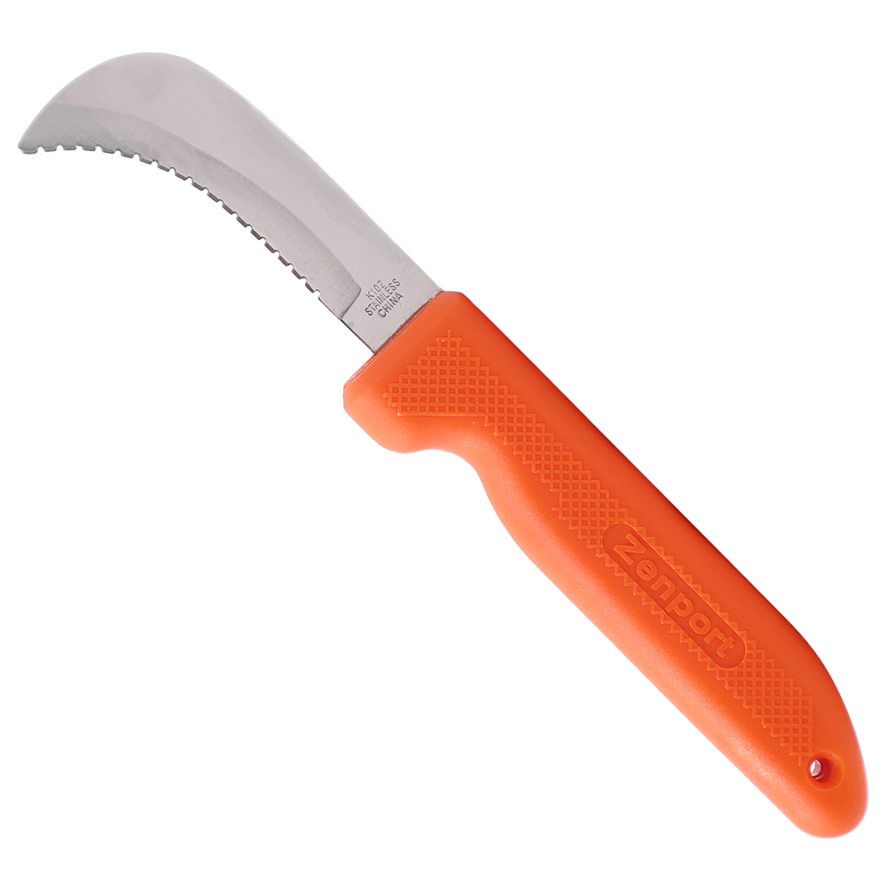 Zenport K102 Serrated, straight 3-inch blade sod/harvest knife available from Seres Ag