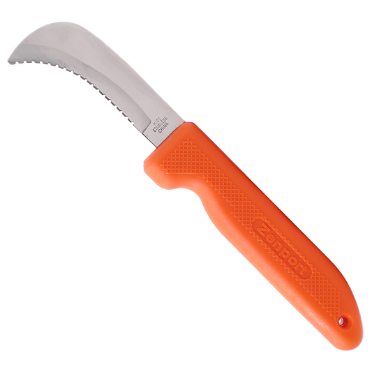 Zenport K102 Serrated, straight 3-inch blade sod/harvest knife available from Seres Ag