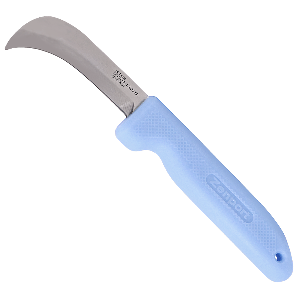 Zenport K103-B Blue Straight 3-inch blade harvest/landscape knife available from Seres Ag