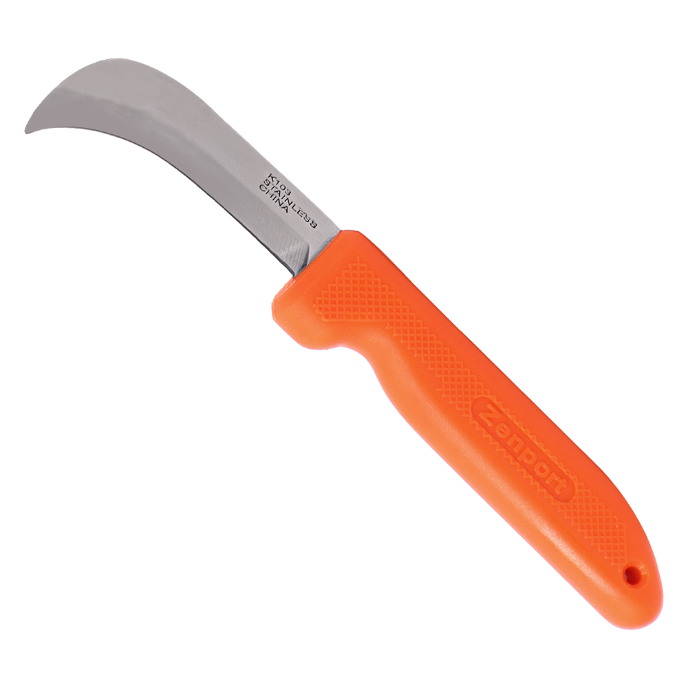 Zenport K103-O Orange Straight 3-inch blade harvest/landscape knife available from Seres Ag