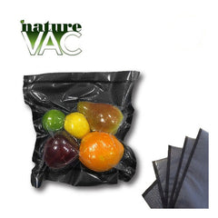 NatureVAC 11''x24'' Precut Vacuum Seal Bags Black/Clear (50-pack) - Default Title (797080)