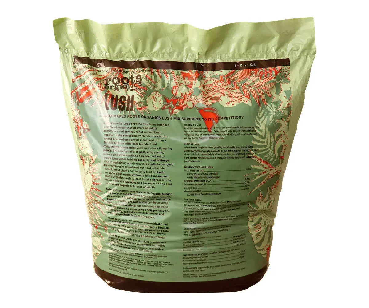 1.5 cu ft potting mix Roots Organics Lush Potting Soil, 1.5 cu ft