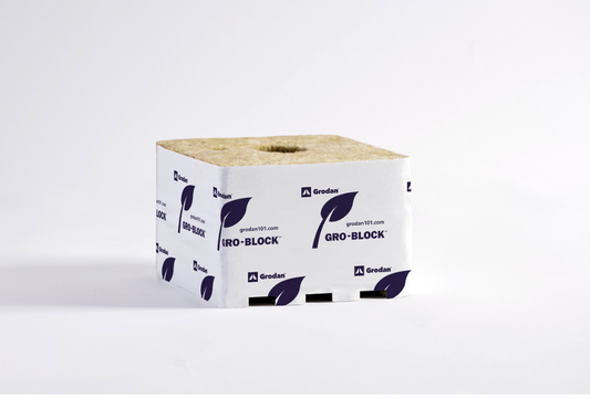 Grodan Gro-Block Improved Jumbo, 6" x 6" x 4" w/Hole, (qty 704 blocks loose on pallet)