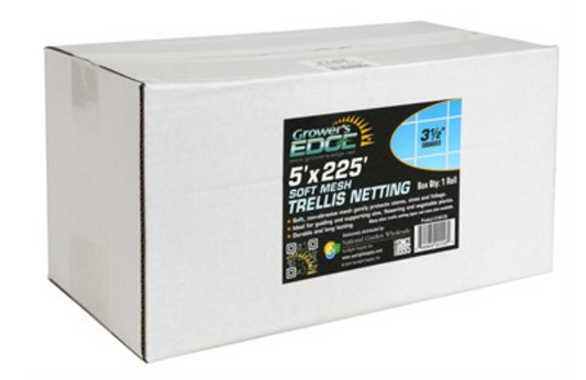 Grower's Edge Soft Mesh Trellis Netting Bulk Roll 5 ft x 225 ft w/ 3.5 in. Squares