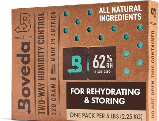 Boveda - SIZE 320 - 62% RH Case of 24 UNITS - Individually wrapped
