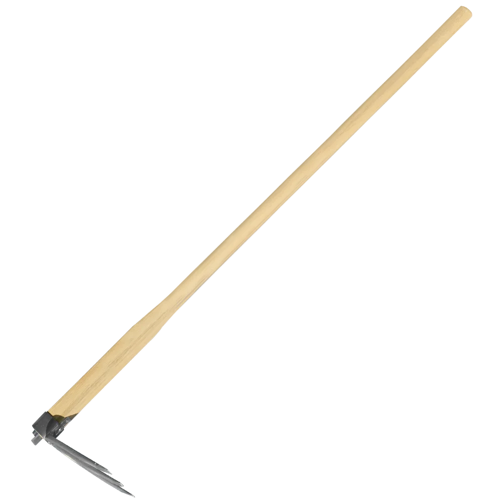 Zenport ZJ0012 3-tooth carbon steel hoe with wood handle(47-inch) available from Seres Ag