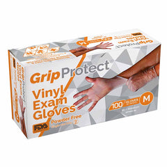 GripProtect® Vinyl Exam Gloves, Powder-Free (10/Case)
